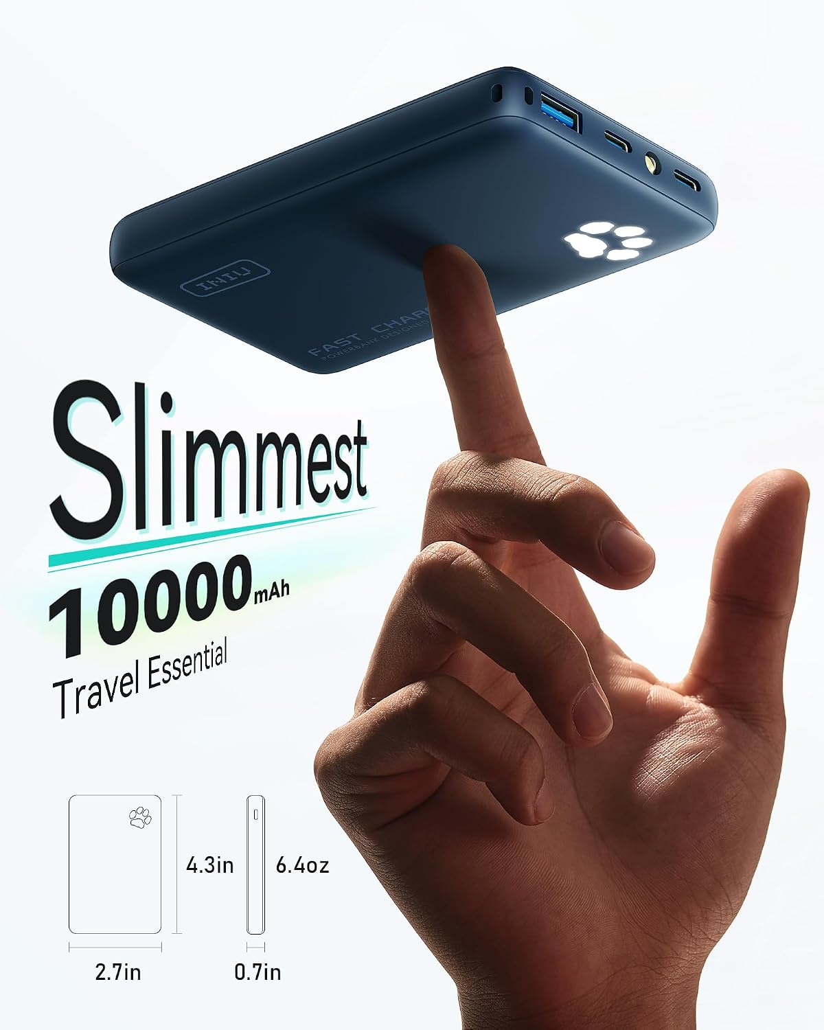 INIU cargador portátil de carga rápida de 10000mAh 45W, banco más p...