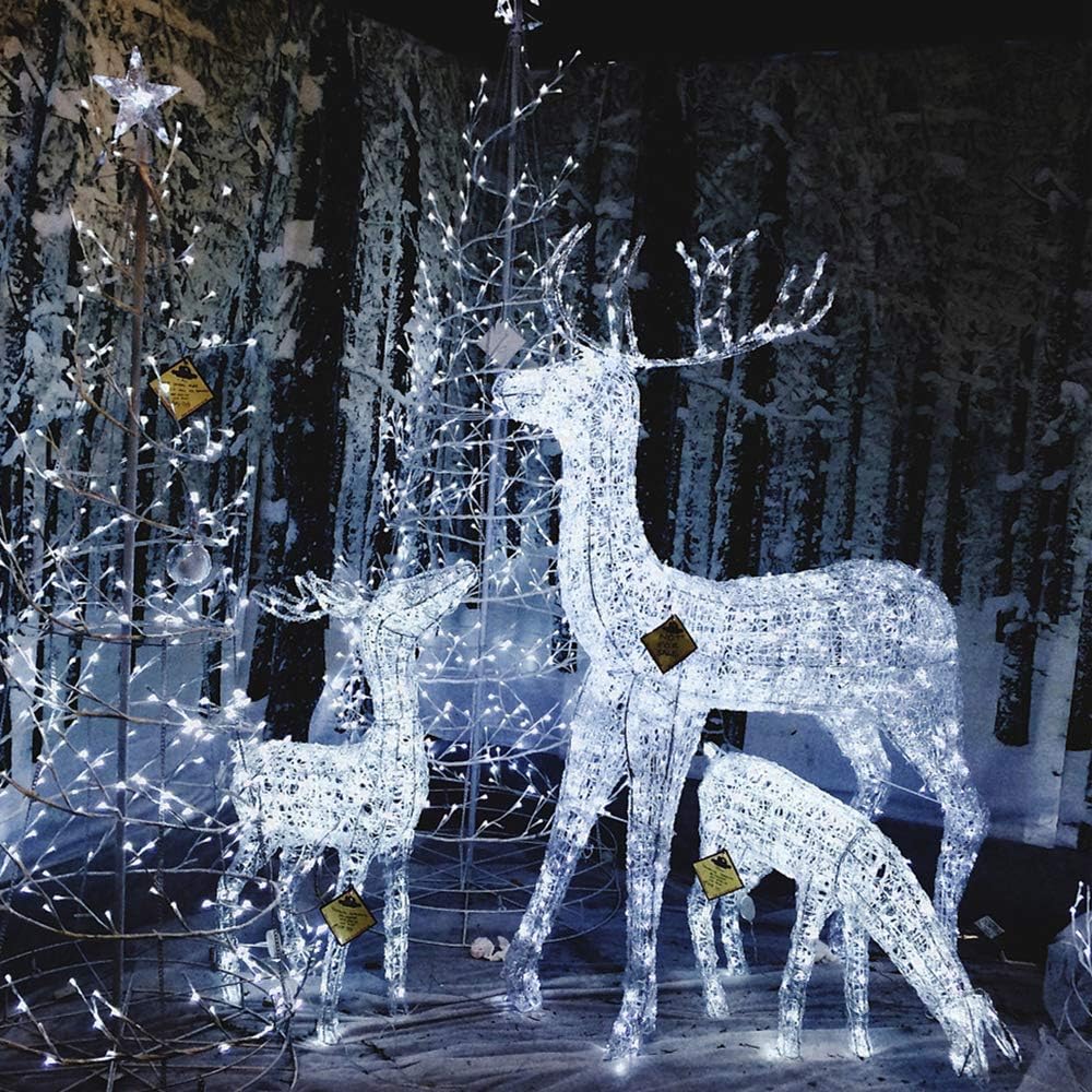 VTECHOLOGY 66 pies 200 LED luces blancas para árbol de Navidad al a...