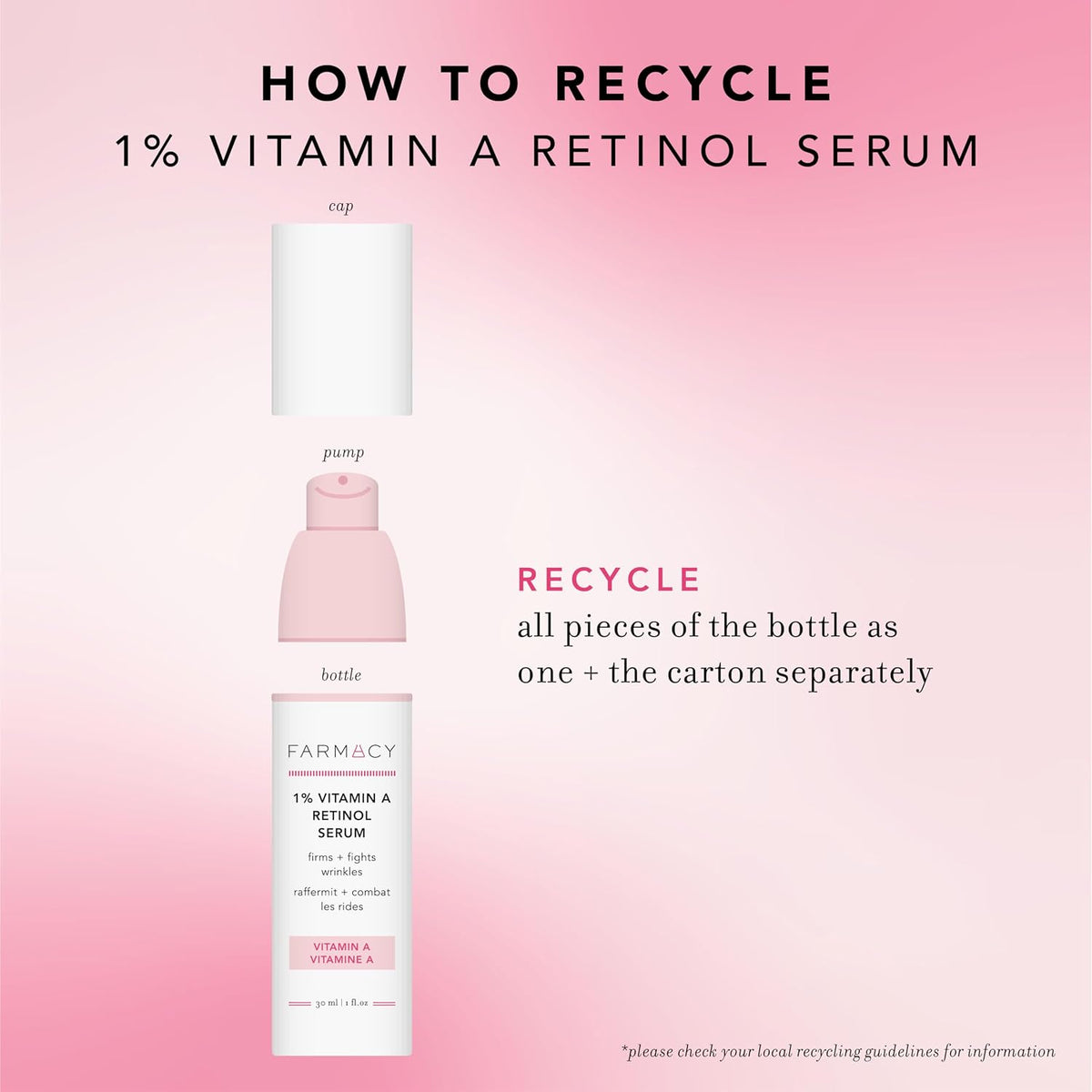 Farmacy Suero de retinol para la cara, 1% de vitamina A antienvejec...