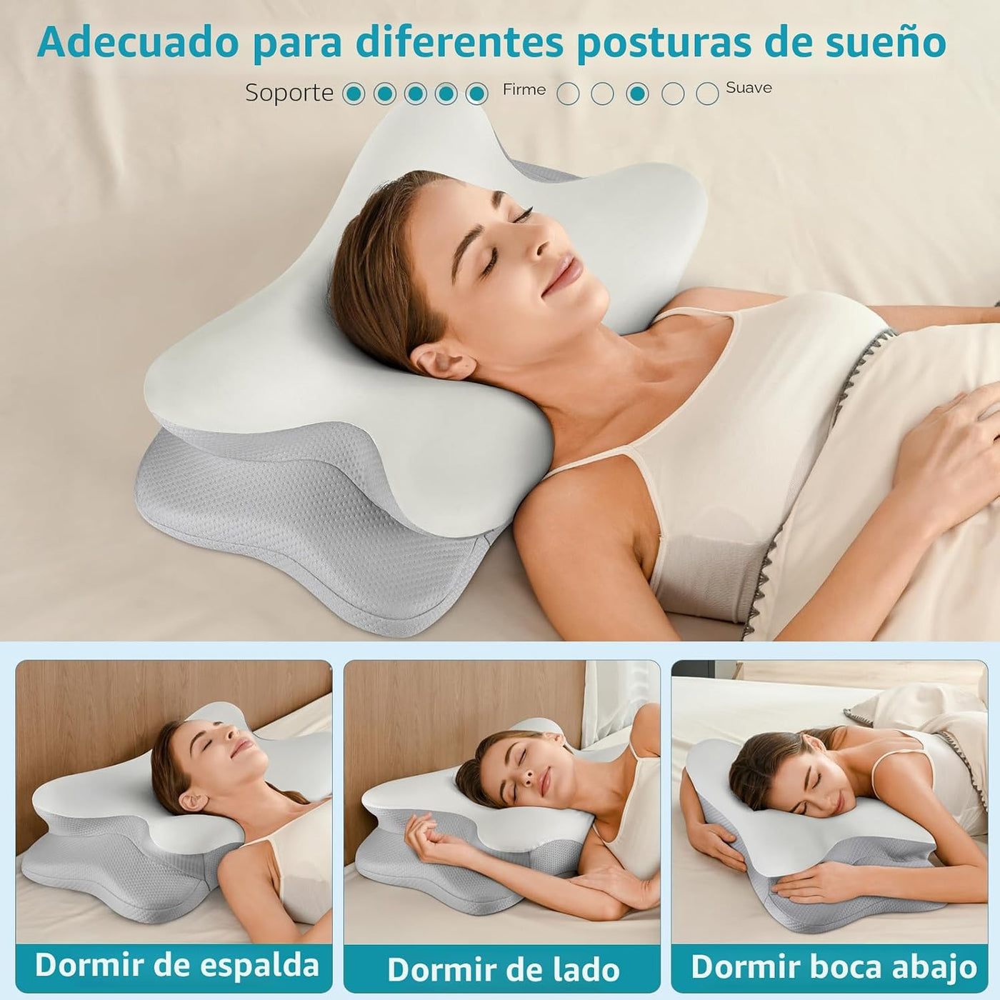 Besyodo Almohada cervical para el cuello para aliviar el dolor, alm...