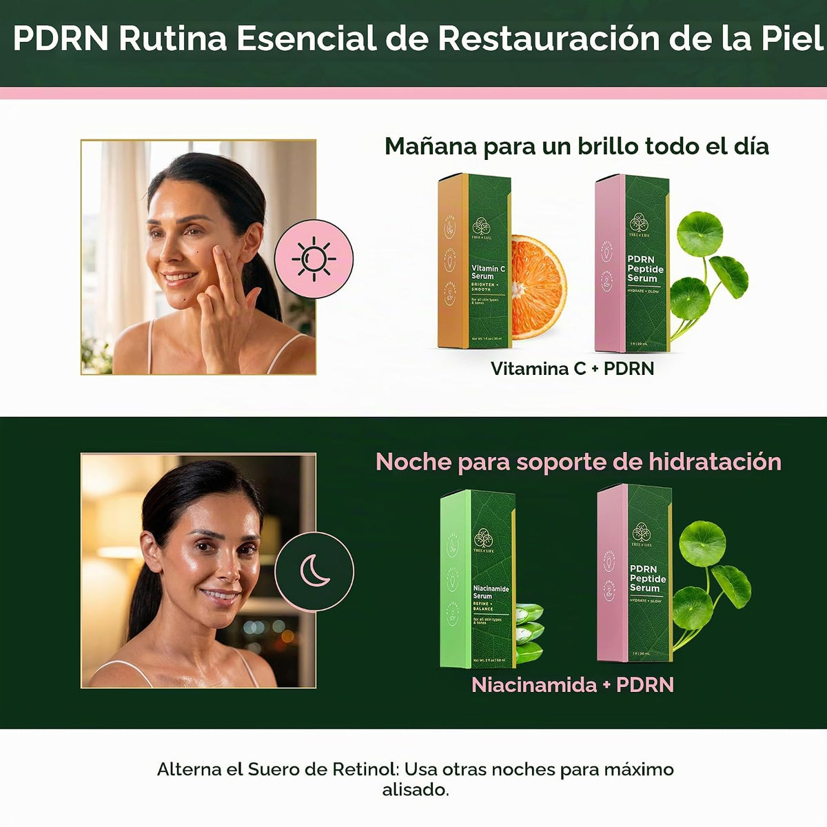 Tree of Life Suero PDRN para la cara con ADN de salmón y CICA, 1 fl...
