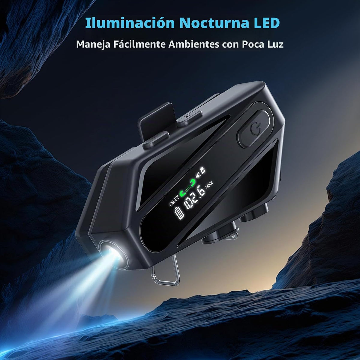 ATWHTE Auriculares Bluetooth para casco de motocicleta, altavoces d...