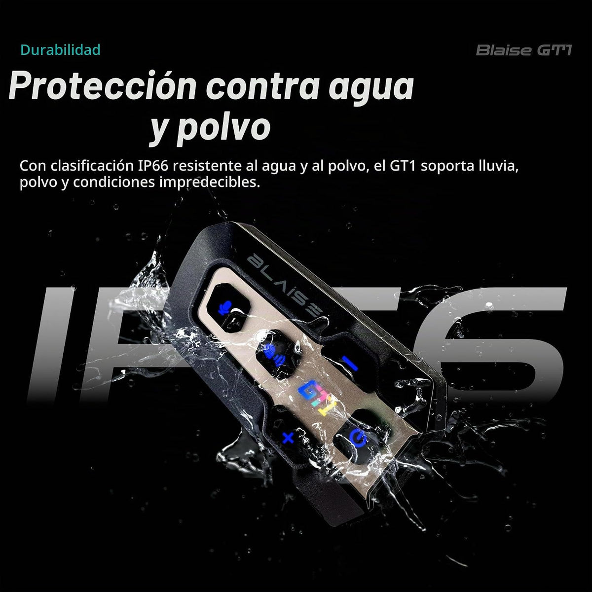 Logto Blaise GT1 - Casco de motocicleta mejorado con auriculares Bl...