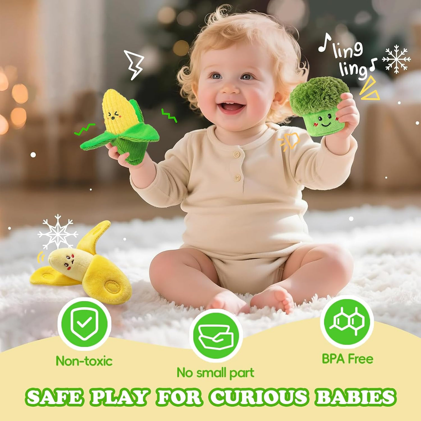 SAIMAND Juguetes para bebés de 6 a 12 meses, 16 piezas Montessori d...