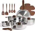 CAROTE Juego de utensilios de cocina de acero inoxidable de 19 piez...