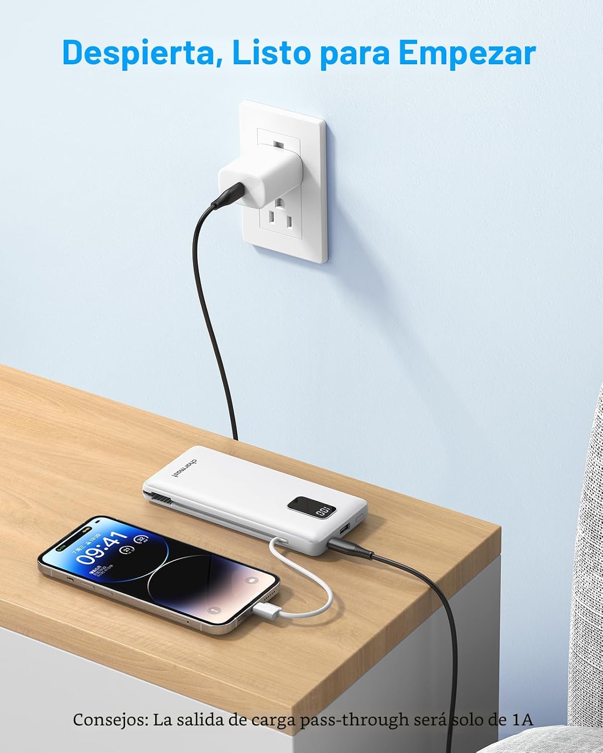 charmast Banco portátil 10000mAh del poder del cargador con el ench...