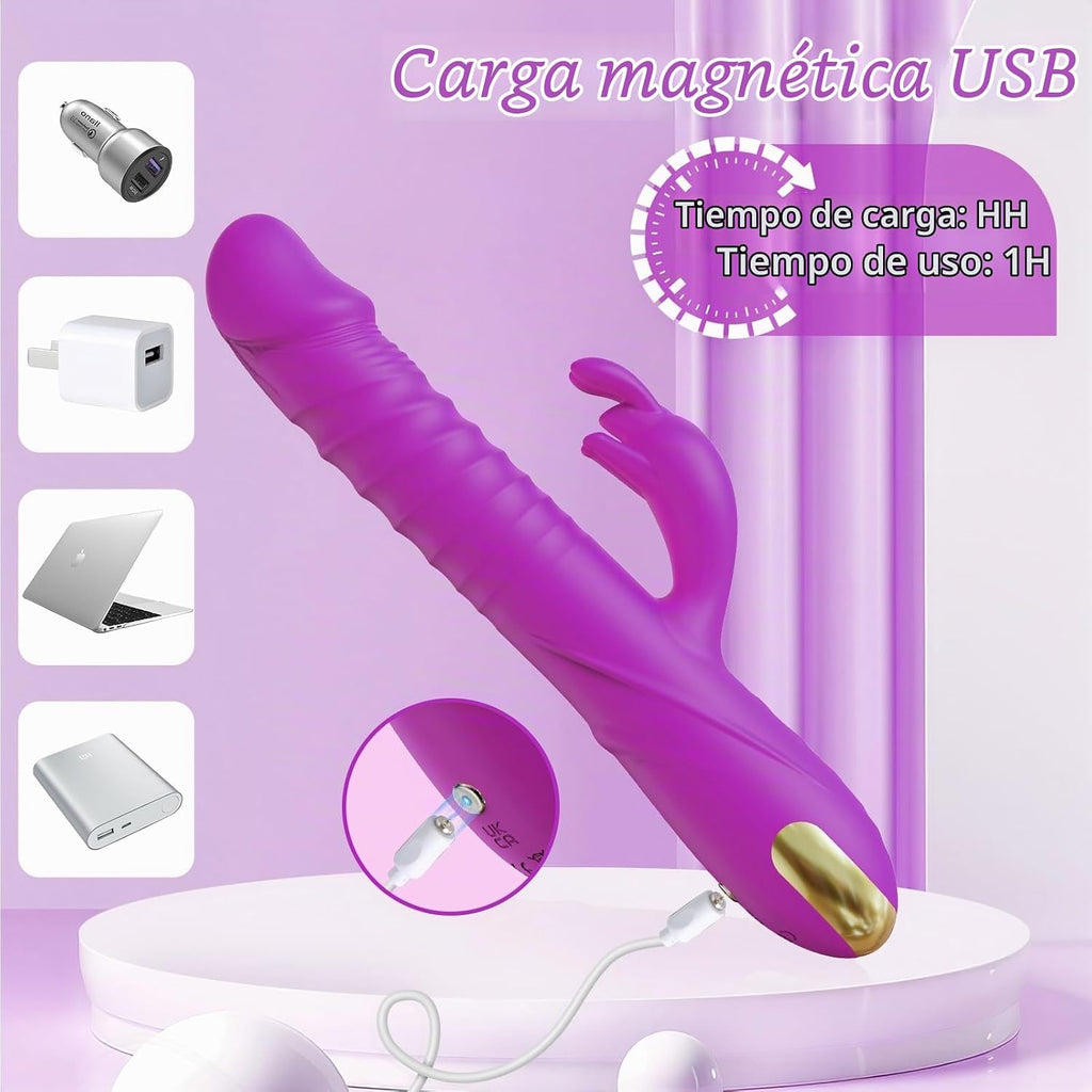 SUPOLA - Vibradores de consolador con empuje, juguetes sexuales par...