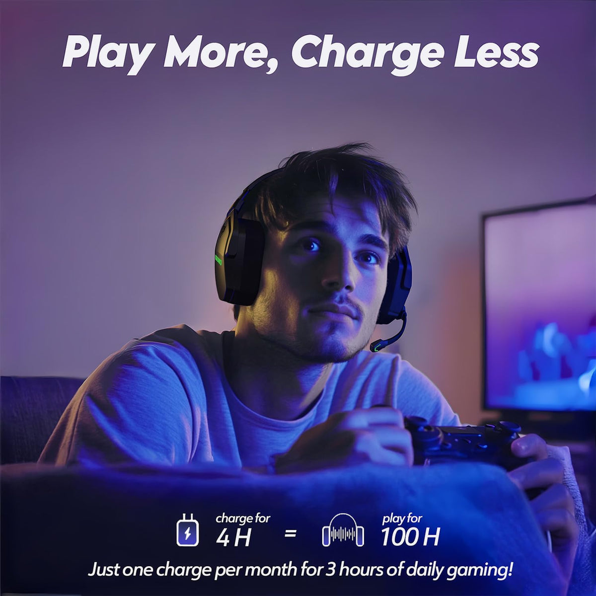 NUBWO G06 Auriculares inalámbricos duales para juegos con micrófono...