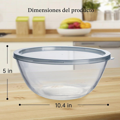 Ajrwiiy Tazón grande de vidrio para hacer pan de masa fermentada, t...