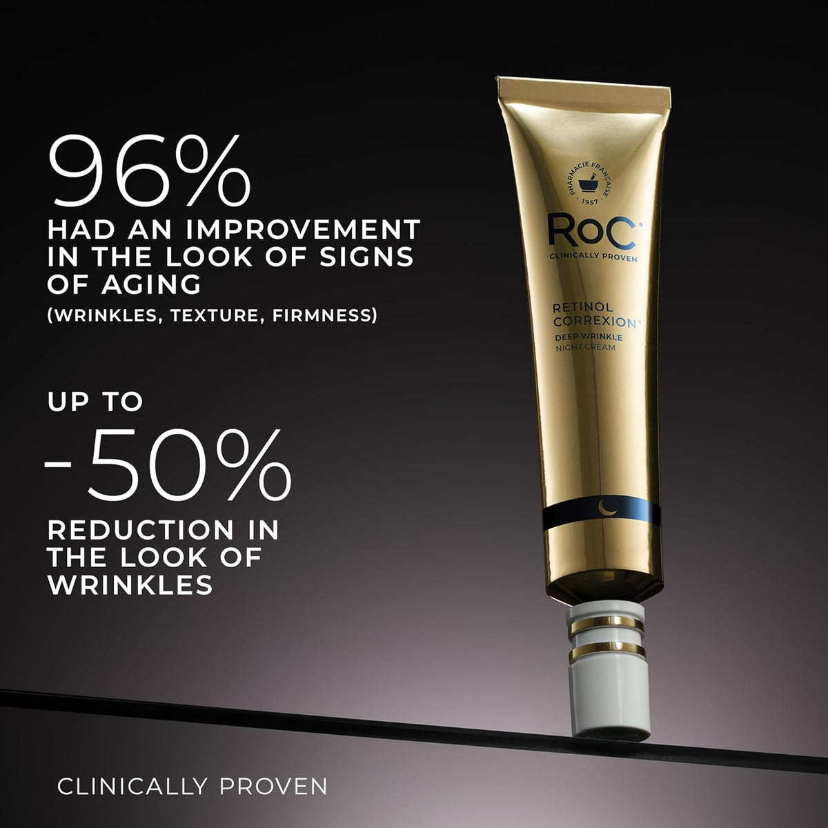 RoC Retinol Correxion Crema de noche antiarrugas profundas, 1.0 oz...