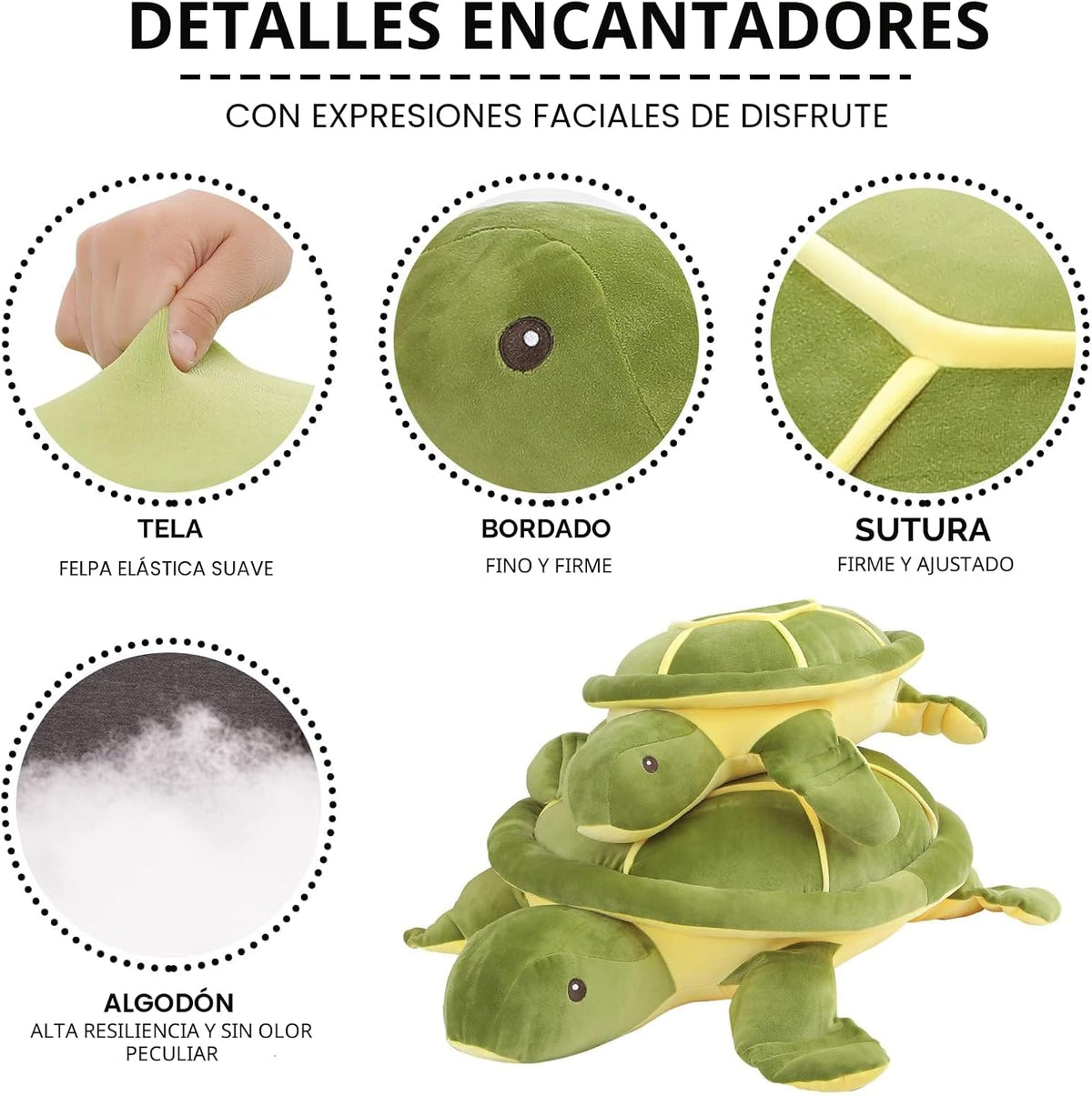 Dalmao Animales de peluche de tortuga marina grande de 28 pulgadas,...