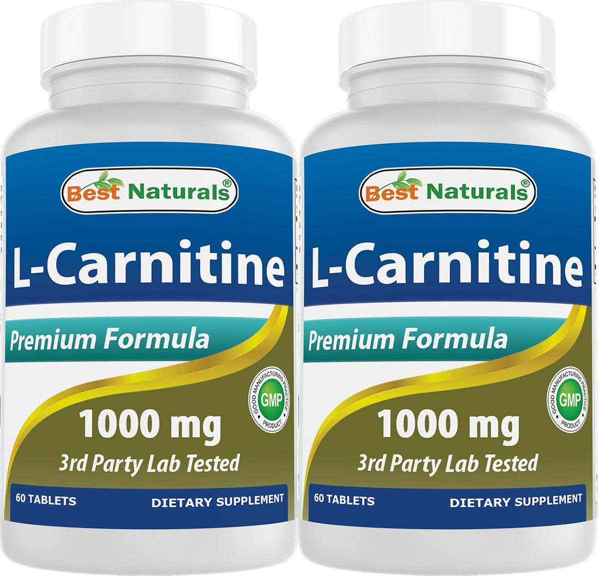 Best Naturals L-Carnitina 1000mg 60 tabletas (60 unidades (paquete...