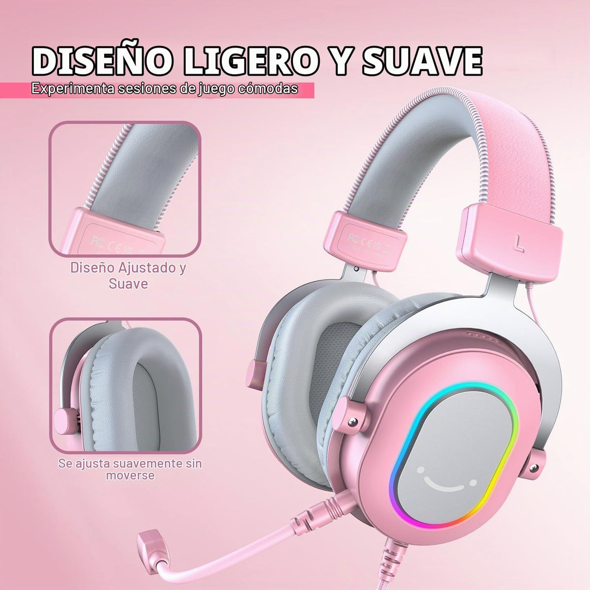 Auriculares para juegos con cable FIFINE H6P con micrófono con canc...