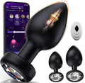 Tapón anal vibrador, tapón anal de silicona para adultos 3 piezas,...