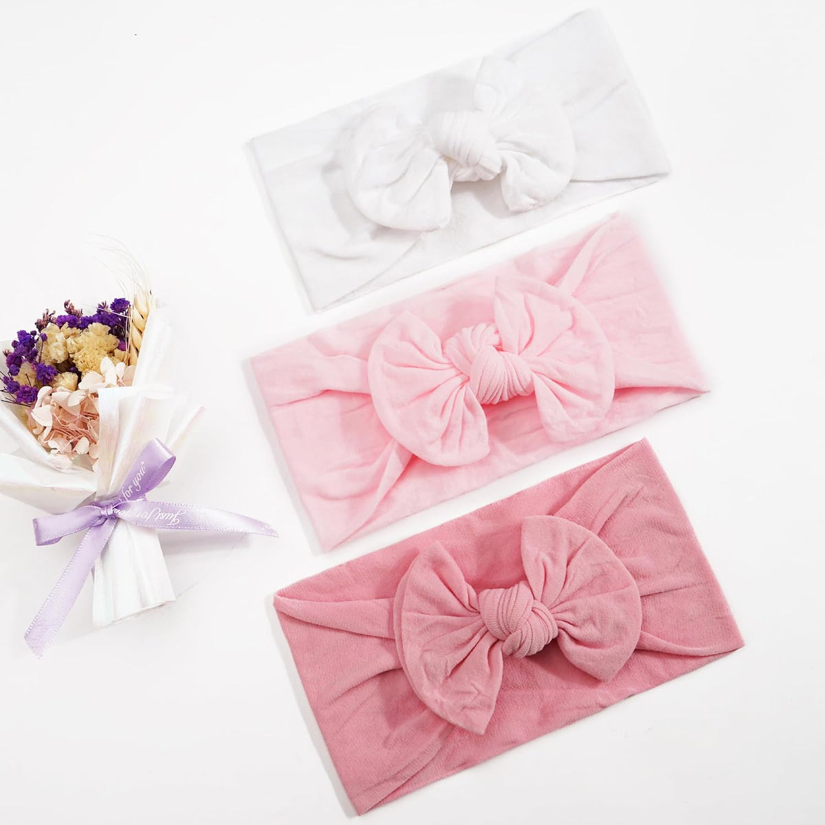 JOYOYO - Diademas de turbante ancho y suave de 3 colores con lazo p...