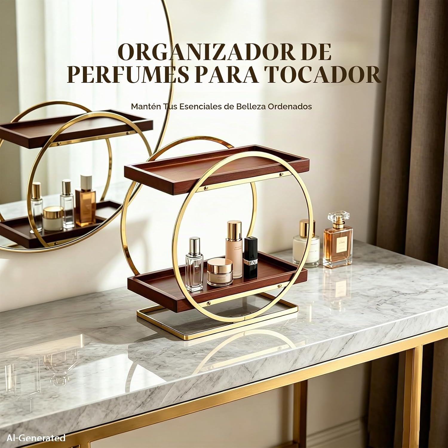 YIWANFW Organizador de encimera de baño de 2 niveles, organizador d...