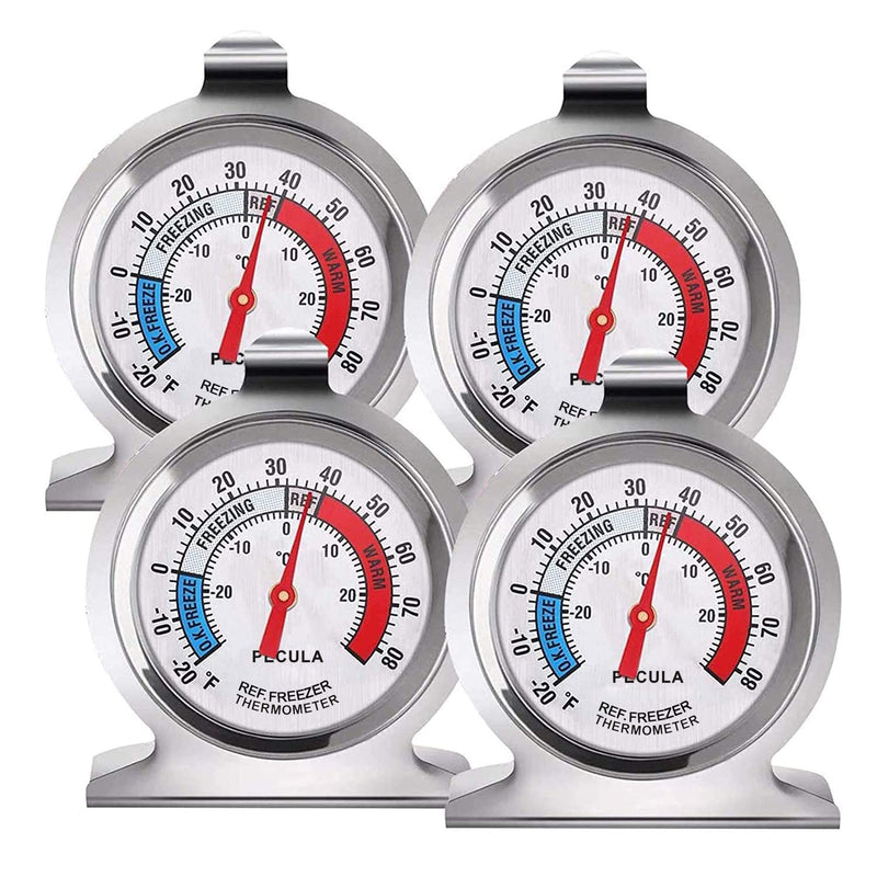 Paquete de 4 termómetros para refrigerador, -30-30 grados C\/-20-80...