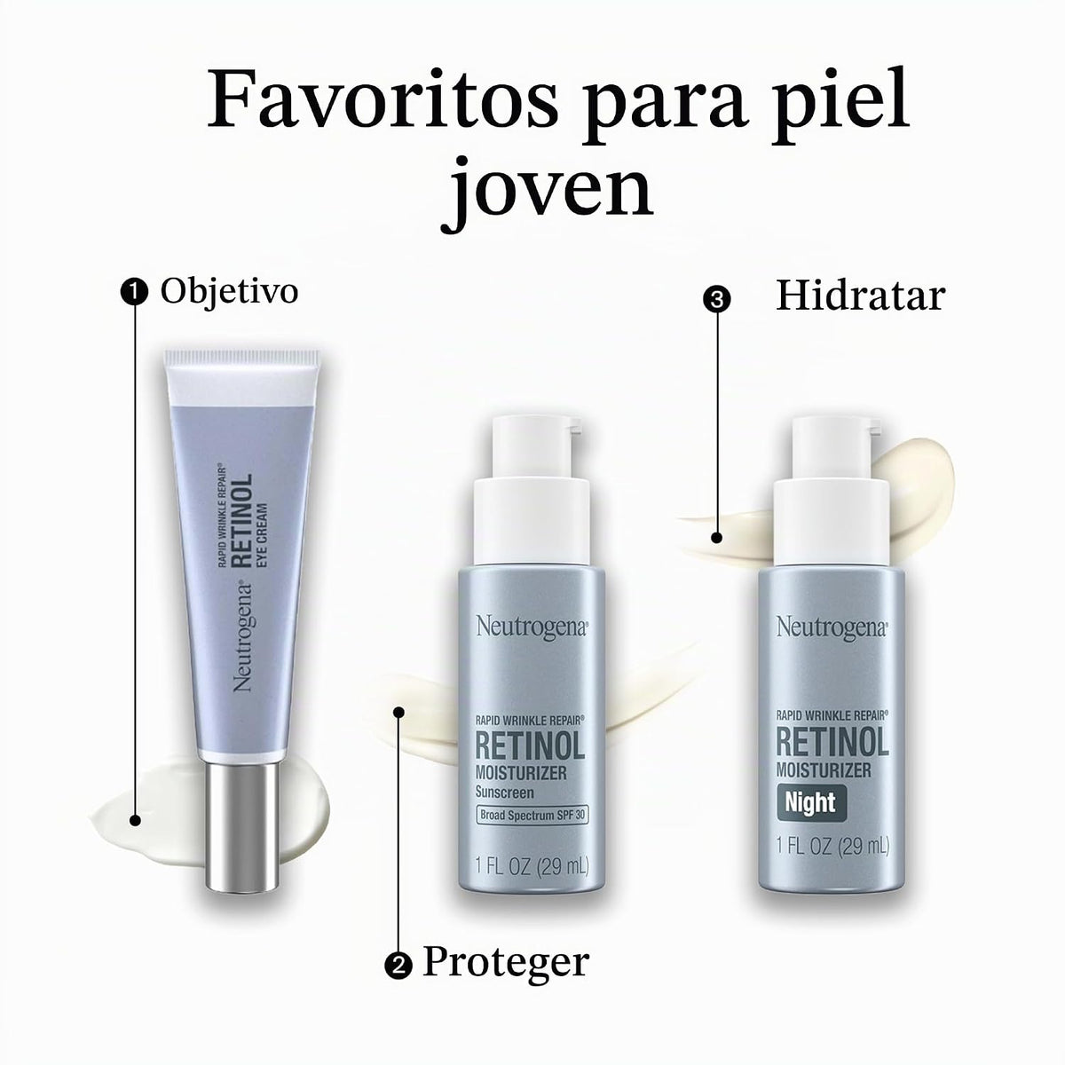 Neutrogena Crema hidratante de noche para reparación rápida de arru...