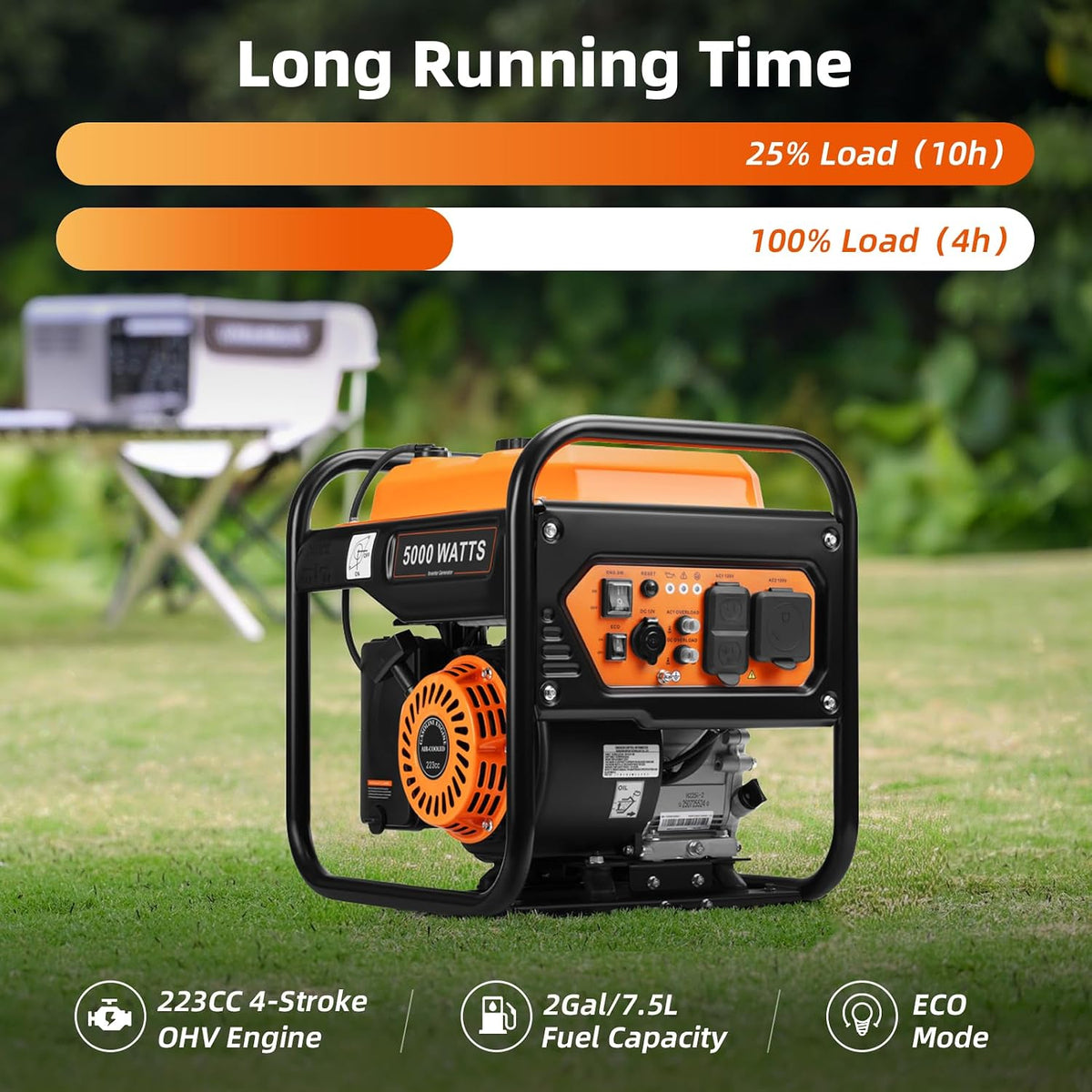 Oxseryn Generador de gas del inversor 5000W Generador de marco abie...