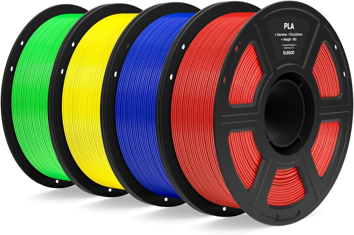 ELEGOO Filamento PLA para impresora 3D de 8.8 lbs, rojo\/azul oscur...