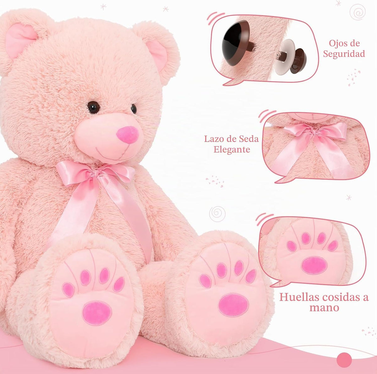 MorisMos Oso de peluche gigante de 36 pulgadas, oso de peluche gran...