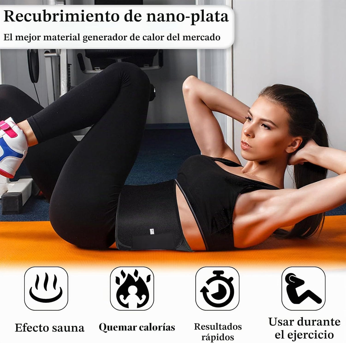 Entrenador de cintura para mujeres y hombres, banda de sudor para m...
