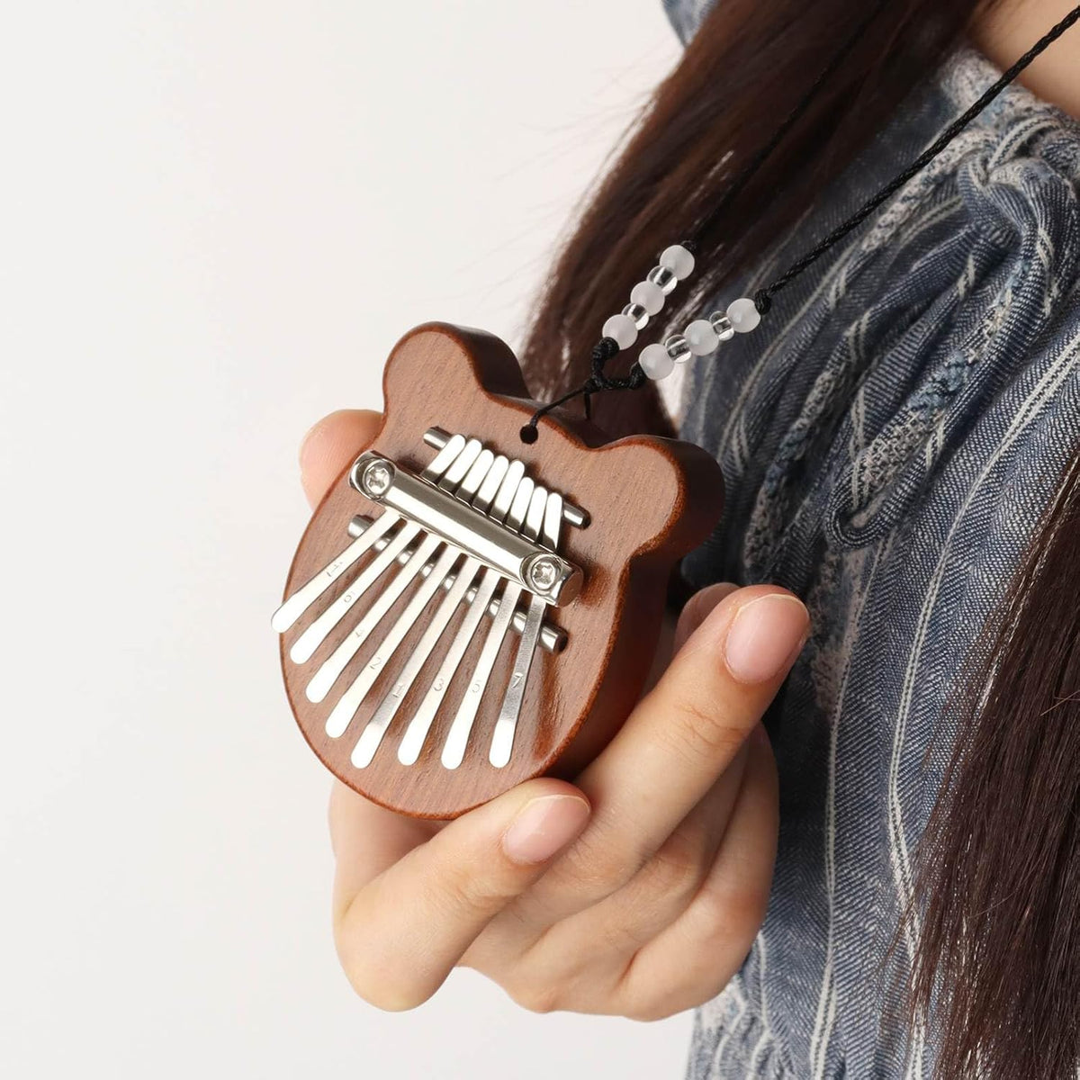 Kalimba - Piano de pulgar de 3 piezas, 8 teclas de madera de sapele...