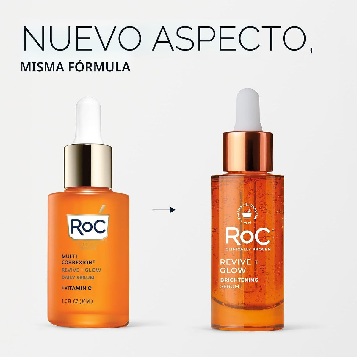 RoC Suero de vitamina C para rostro Multi Correxion Revive + Glow,...
