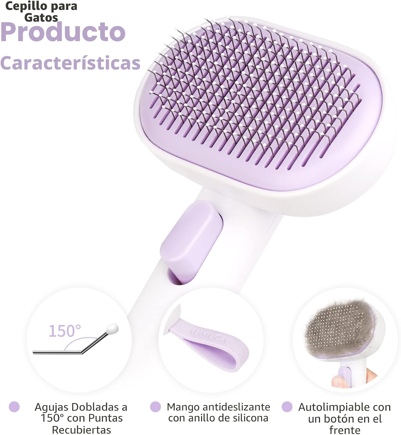 Aumuca Cepillo de Aseo para Gatos y Perros