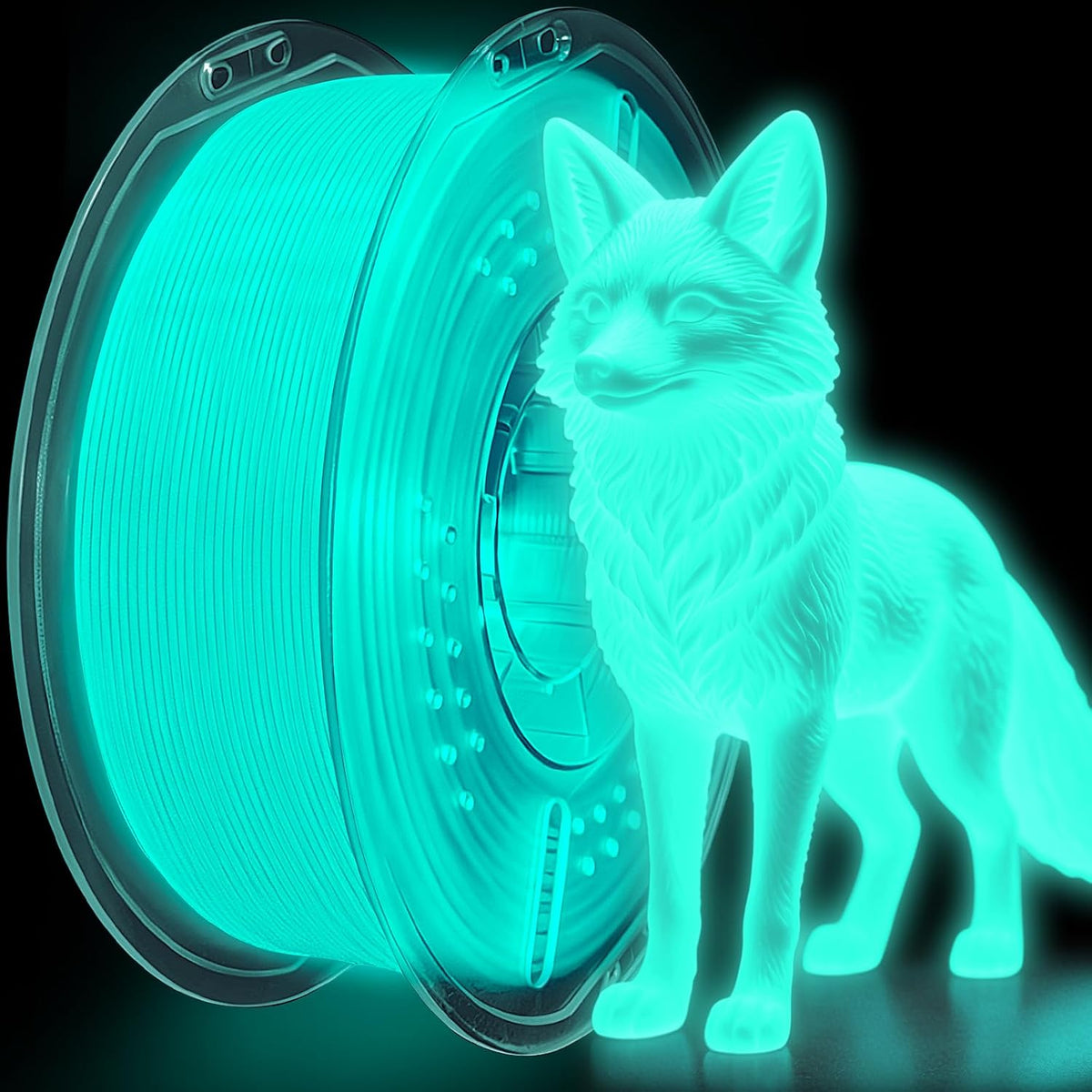 Frucindra Filamento de impresora 3D PLA+ que brilla en la oscuridad...