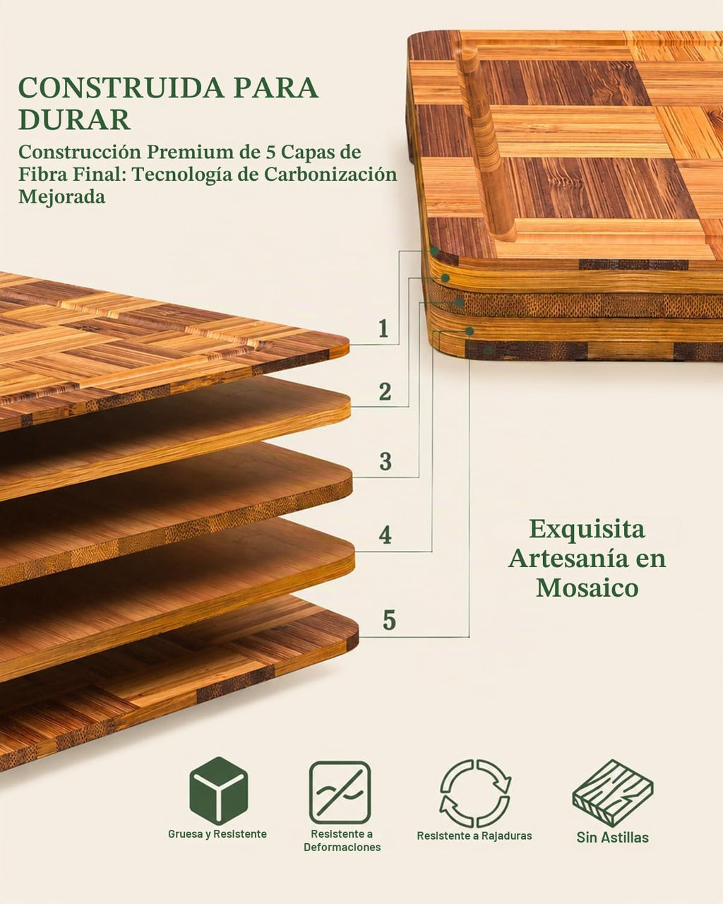Juego de tablas de cortar a cuadros con soporte, juego de 3 tablas...