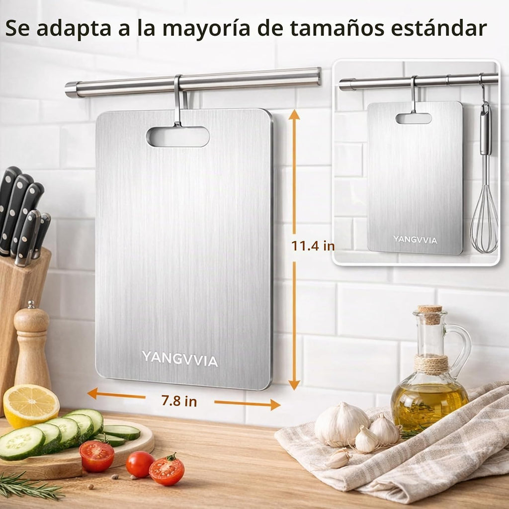 Tabla de cortar, tabla de cortar de acero inoxidable de grado alime...