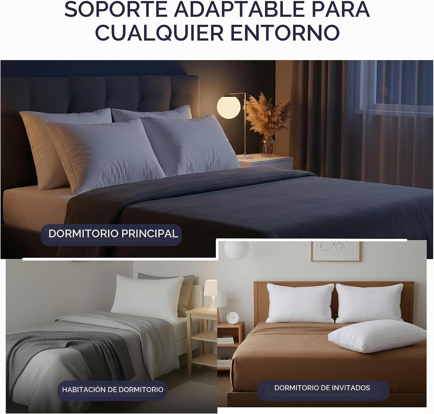 Utopia Bedding - Juego de 2 almohadas para dormir tamaño Queen (bla...