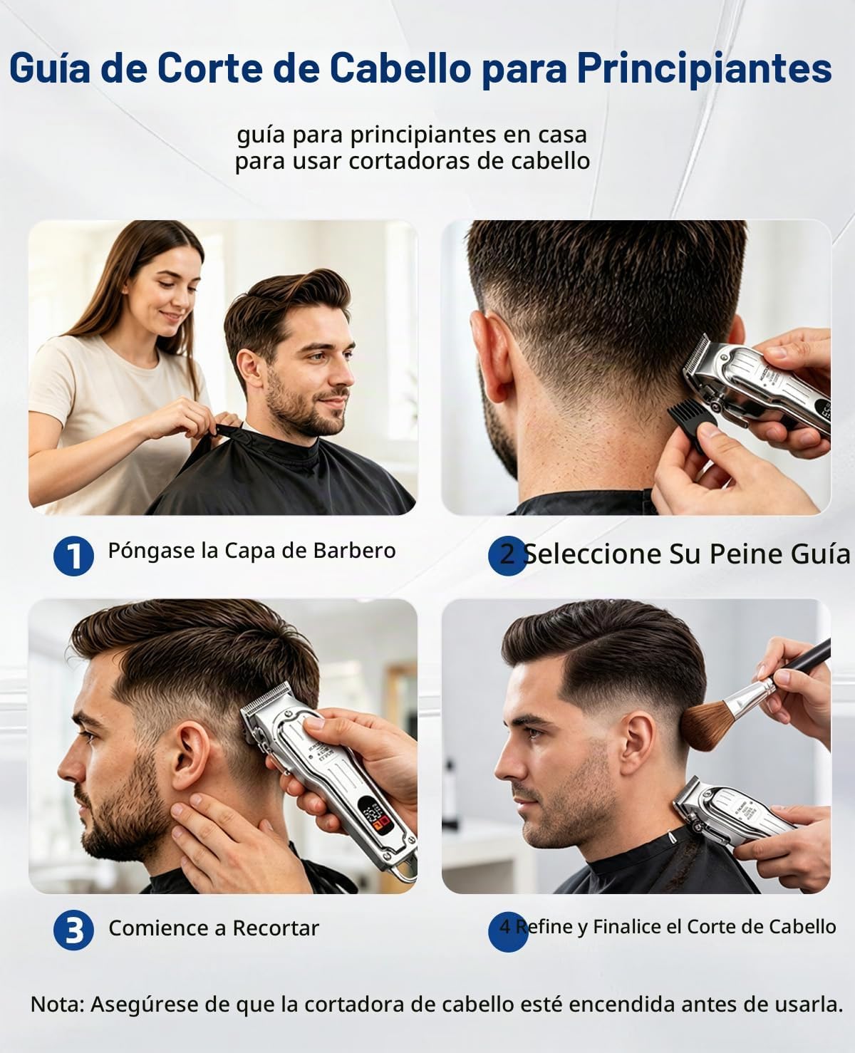 KIKIDO - Cortadora de pelo inalámbrica para hombre, kit profesional...