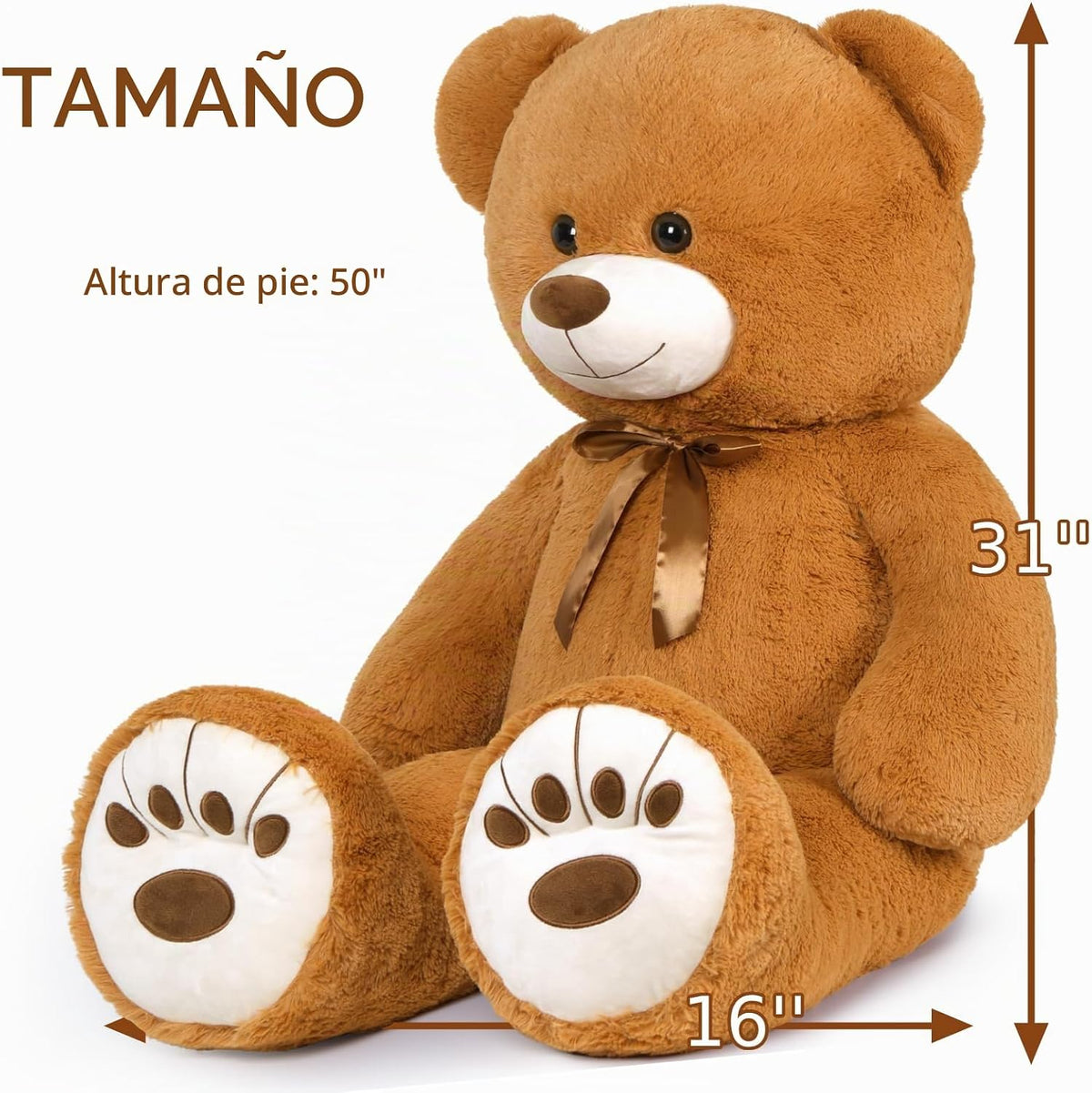 MaoGoLan Oso de peluche gigante de 50 pulgadas, animal de peluche g...