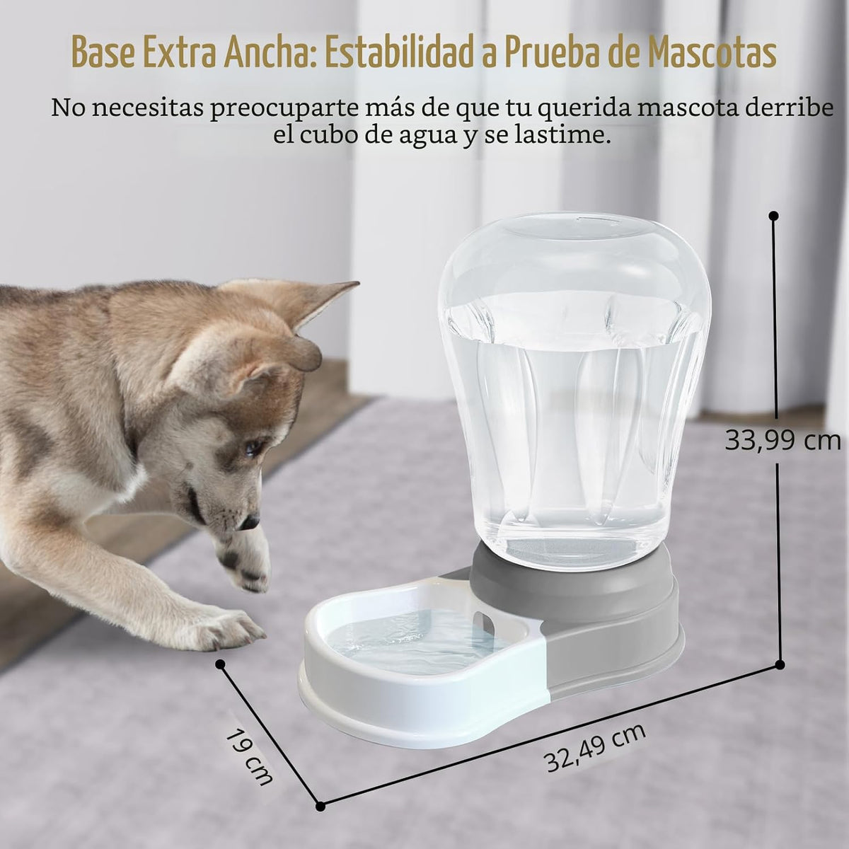 STALTWO Dispensador automático de agua para perros de 1.58 galones,...