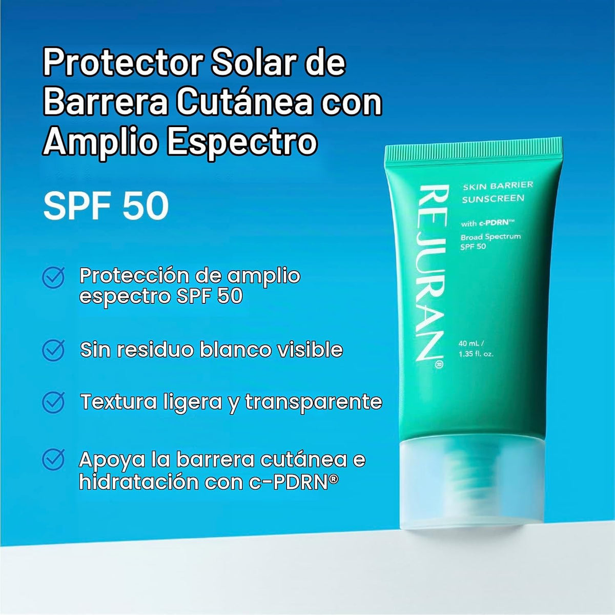 Protector solar REJURAN Skin Barrier SPF 50, protector solar diario...