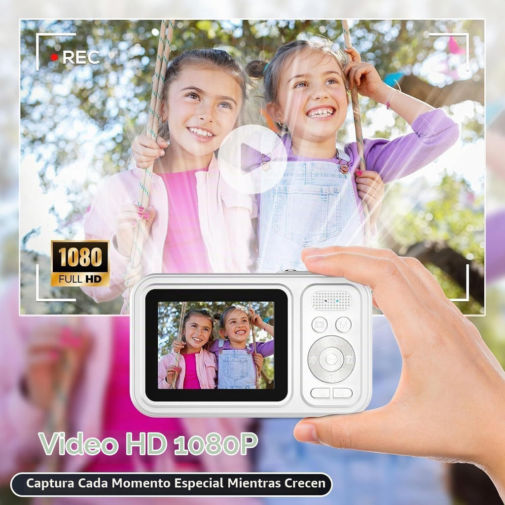 Cámara digital para niños, 48MP FHD 1080P apuntar y disparar cámara...