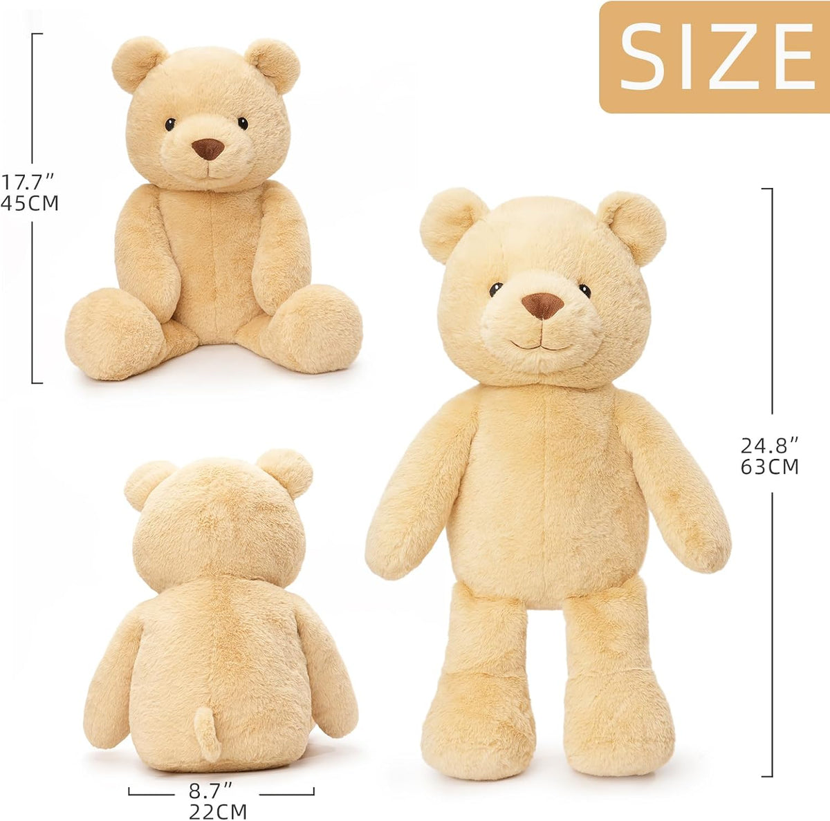 WEIGEDU Animal de peluche aderezable que se adapta a ropa de niños...