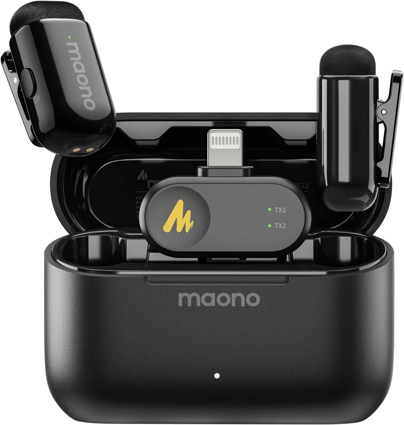 MAONO T1 Mini micrófono de solapa para iPhone con conector Lightnin...