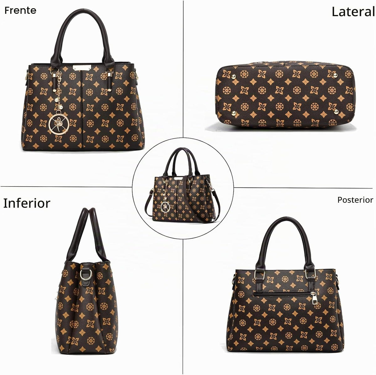 KURGOOL Bolsos y bolsos de mano para mujer, bolso de hombro con asa...