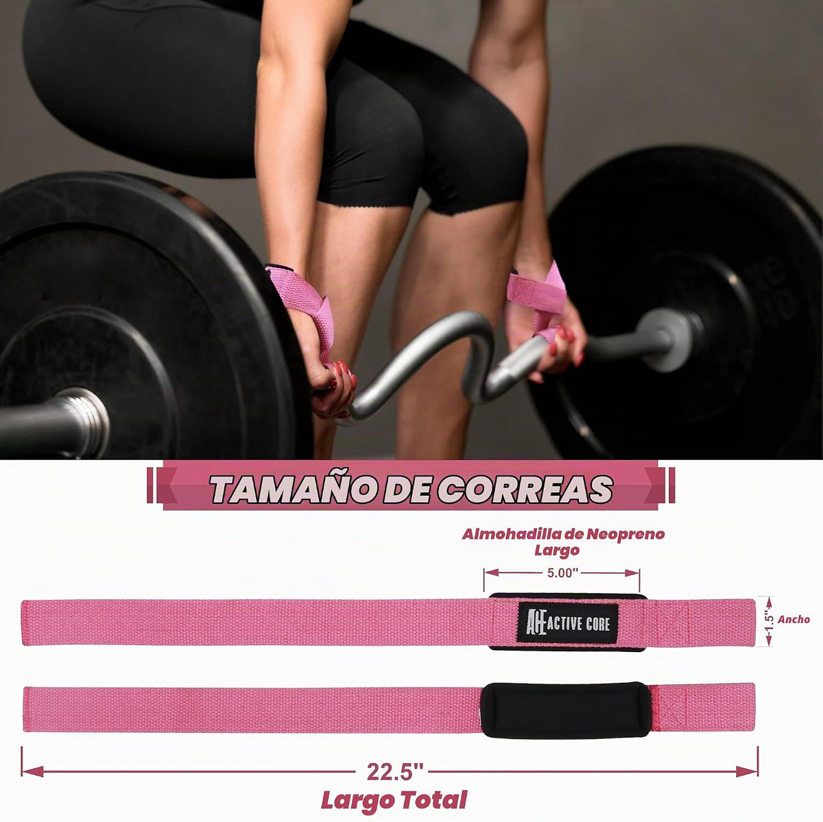 Correas de muñeca de levantamiento para levantamiento de pesas, cor...