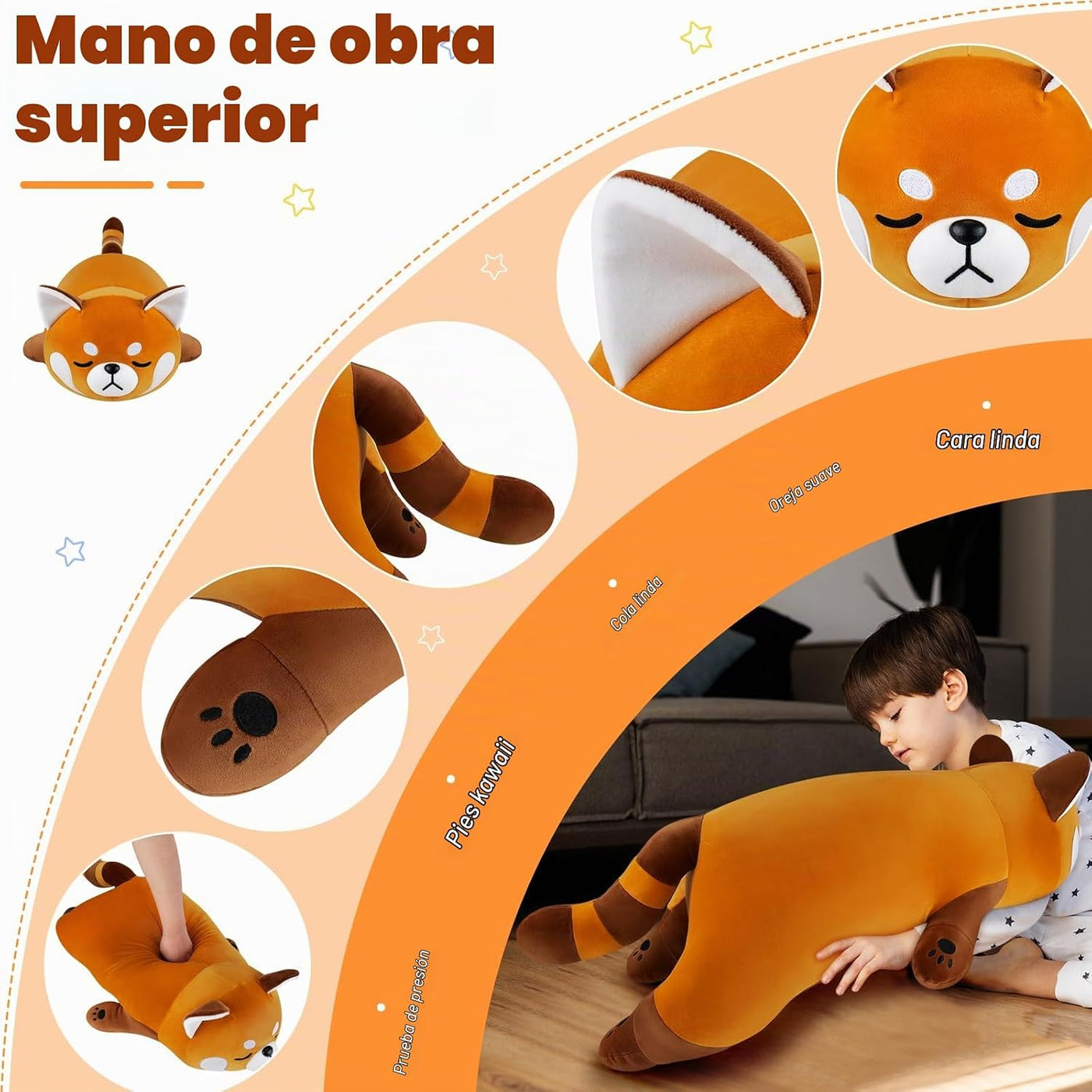 Auspicious beginning - Peluche gigante de 76 cm de panda rojo - Gra...