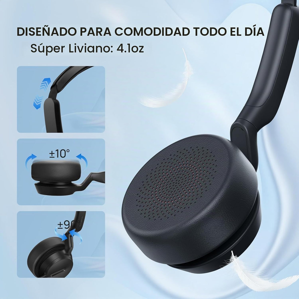 Yealink Auriculares con cable UH42 USB-C\/A,Micrófono con cancelaci...