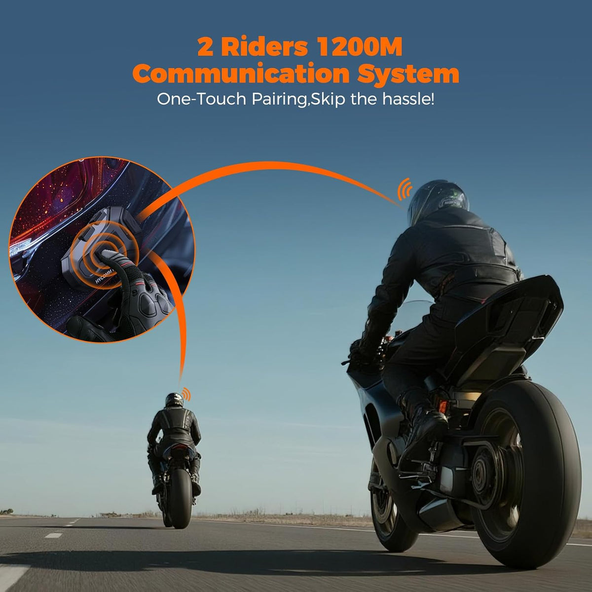 HYCOMM H2 Auriculares Bluetooth para motocicleta, intercomunicador...