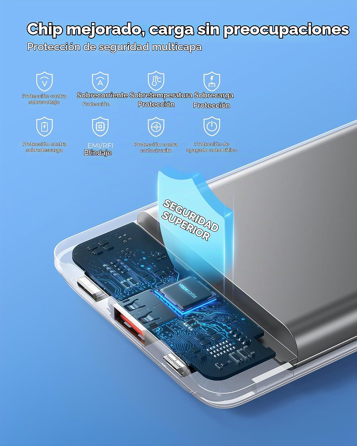 VEEKTOMX mini banco del poder 10000mAh, cargador rápido 22.5W para...