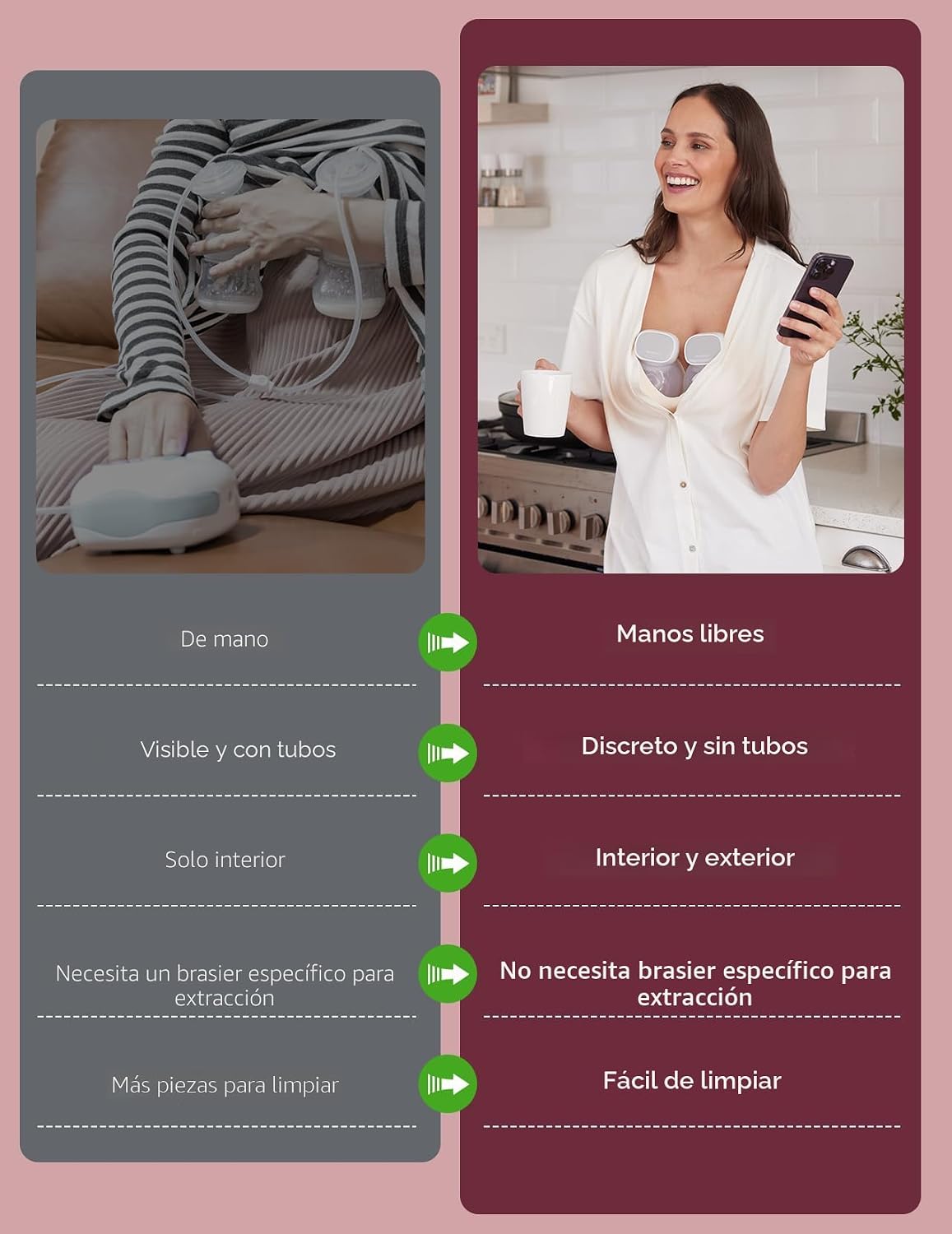 Momcozy S9 Pro - Extractor de leche portátil manos libres, 0.945 in...