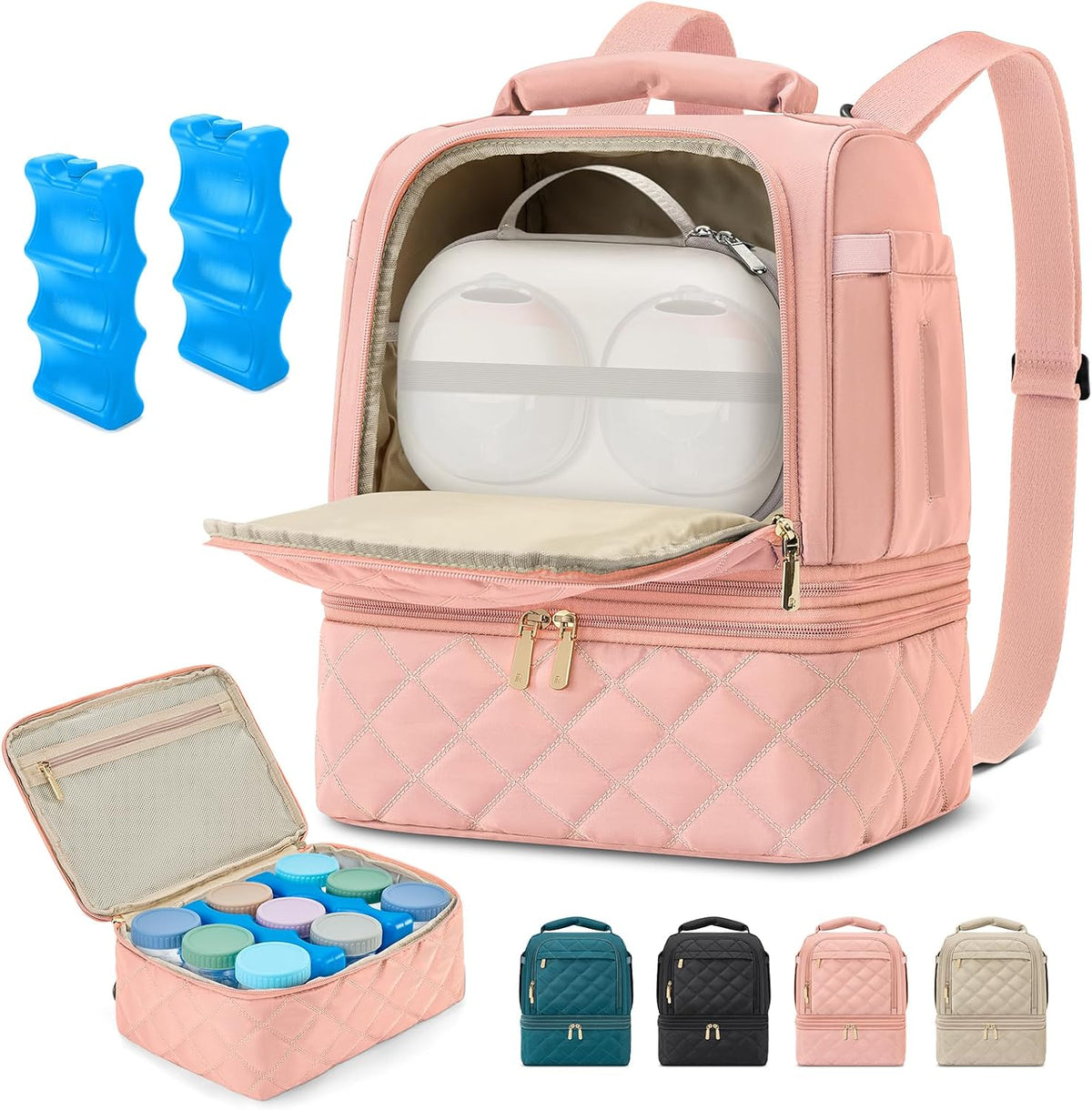 RAINSMORE Bolsa de extractor de leche portátil, bolsa de viaje para...