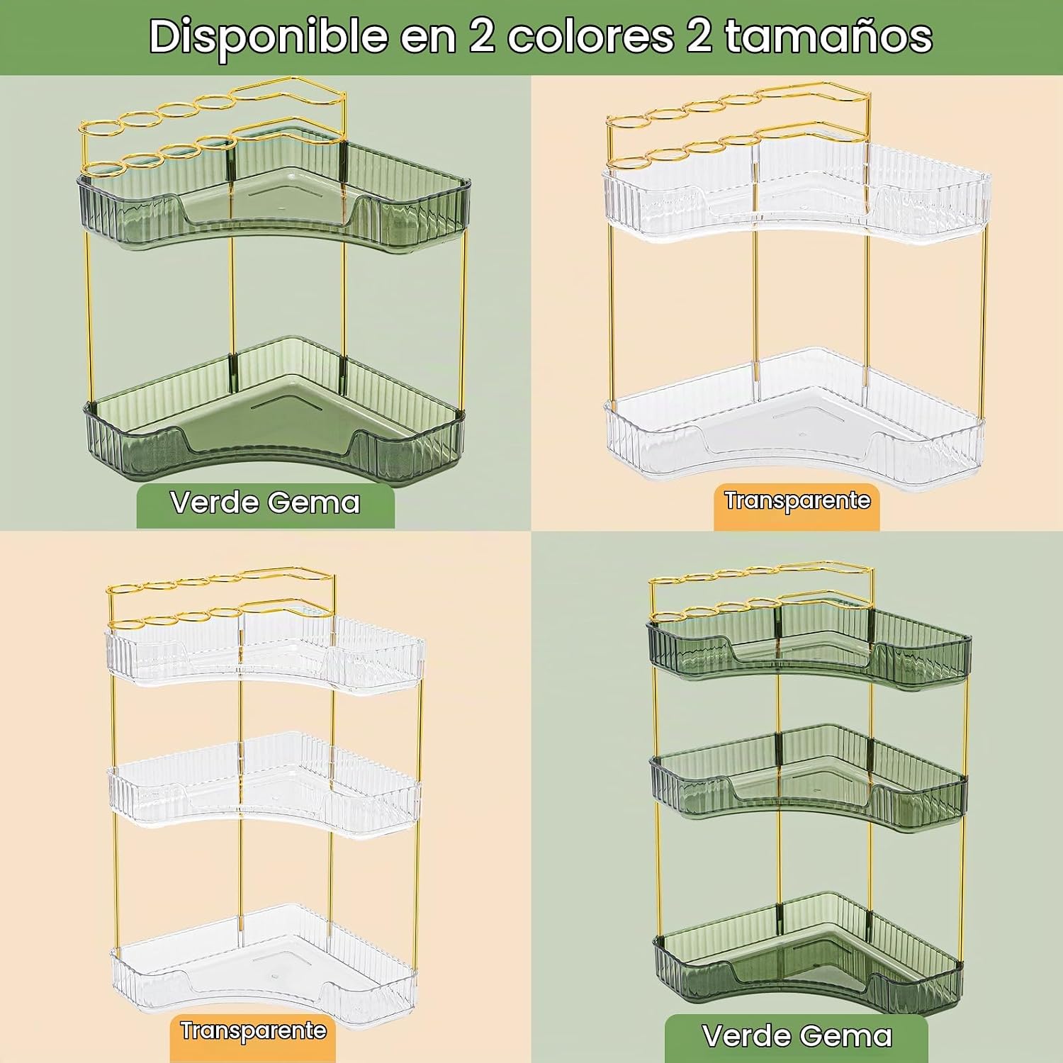 NATURE'S SOURCE Organizador de maquillaje para tocador, organiz...