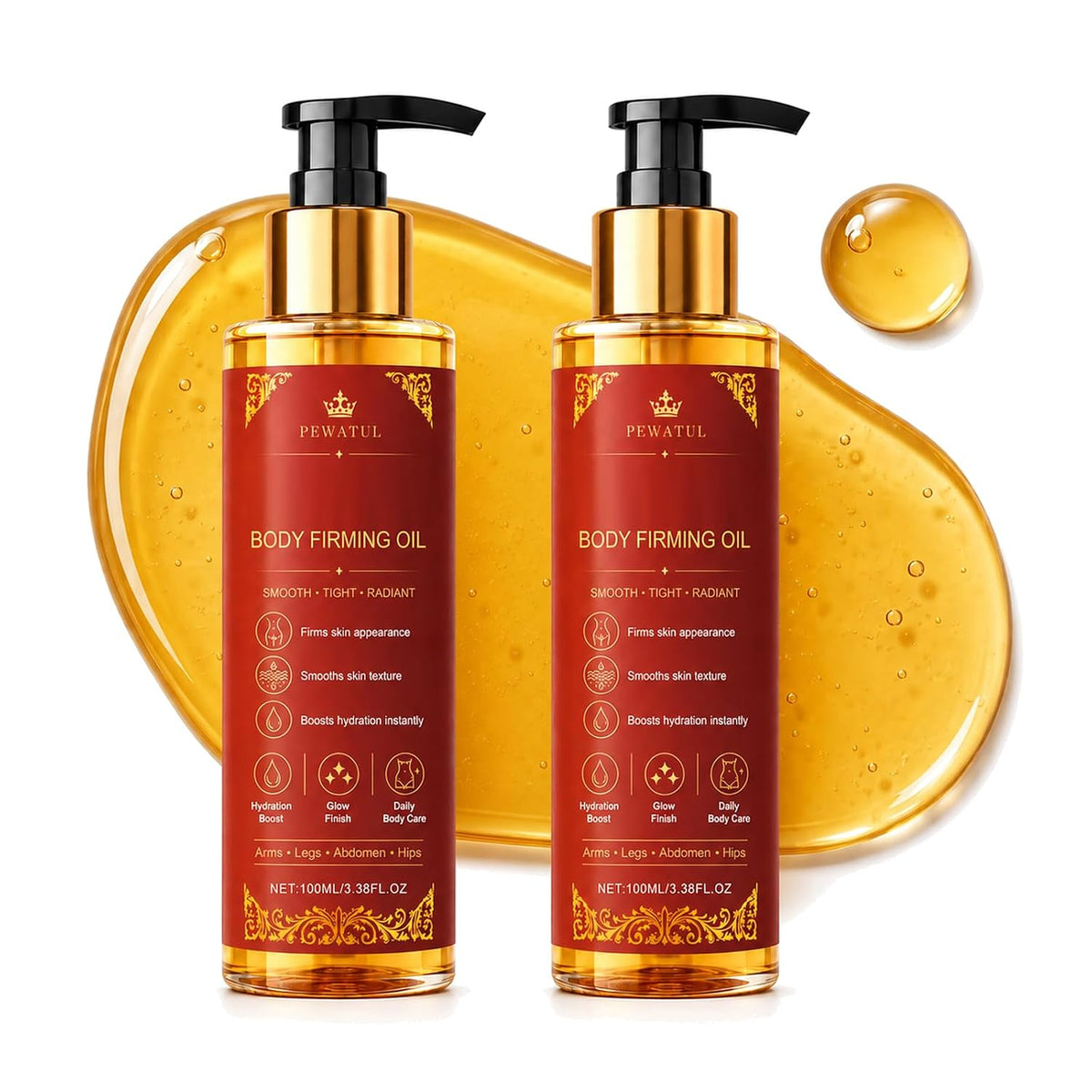 pewatul Aceite reafirmante corporal para mujeres, regordete, tensor...